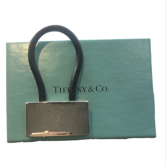 2001 Tiffany&Co Silver 1837 Lock Key Ring - Picture 2 of 5